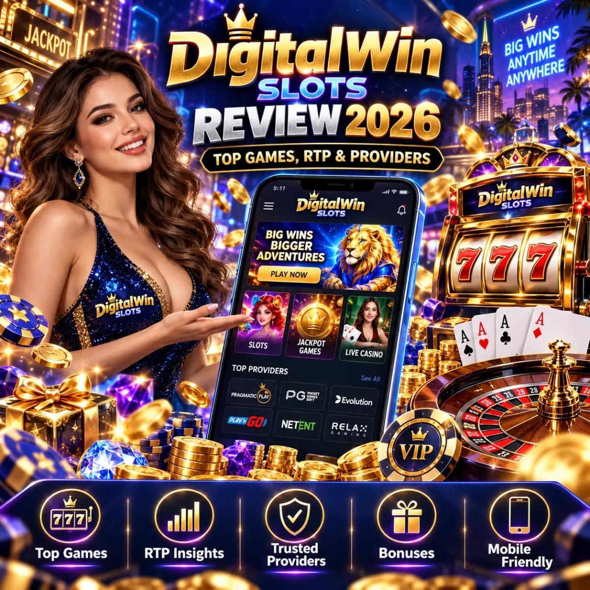 DigitalWin Slots Review 2026: Top Games, RTP & Providers